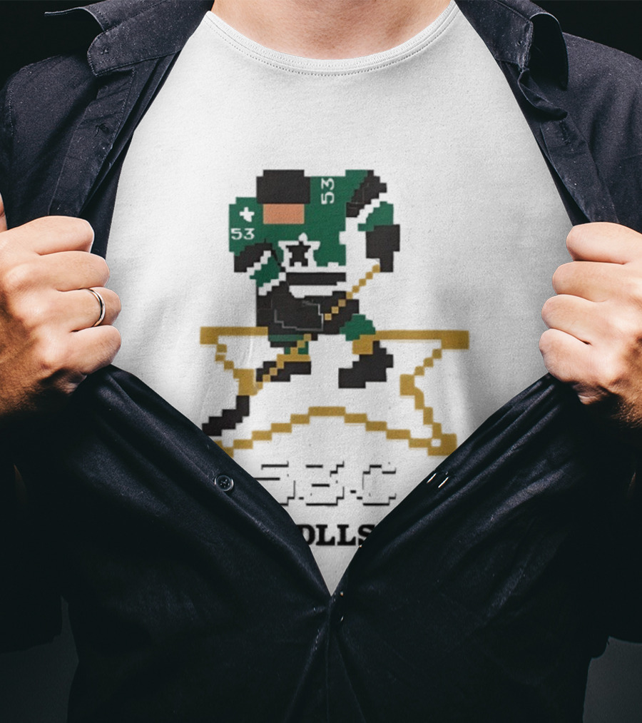 Dallas DLLS Hockey Star Pixel Art Collection T-Shirt