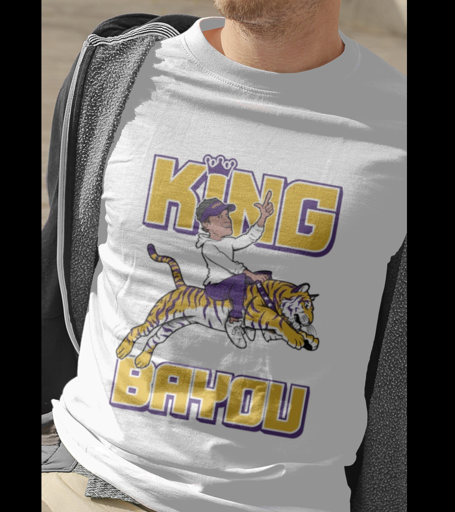 King Of The Bayou Tiger Riding Victory T-Shirt