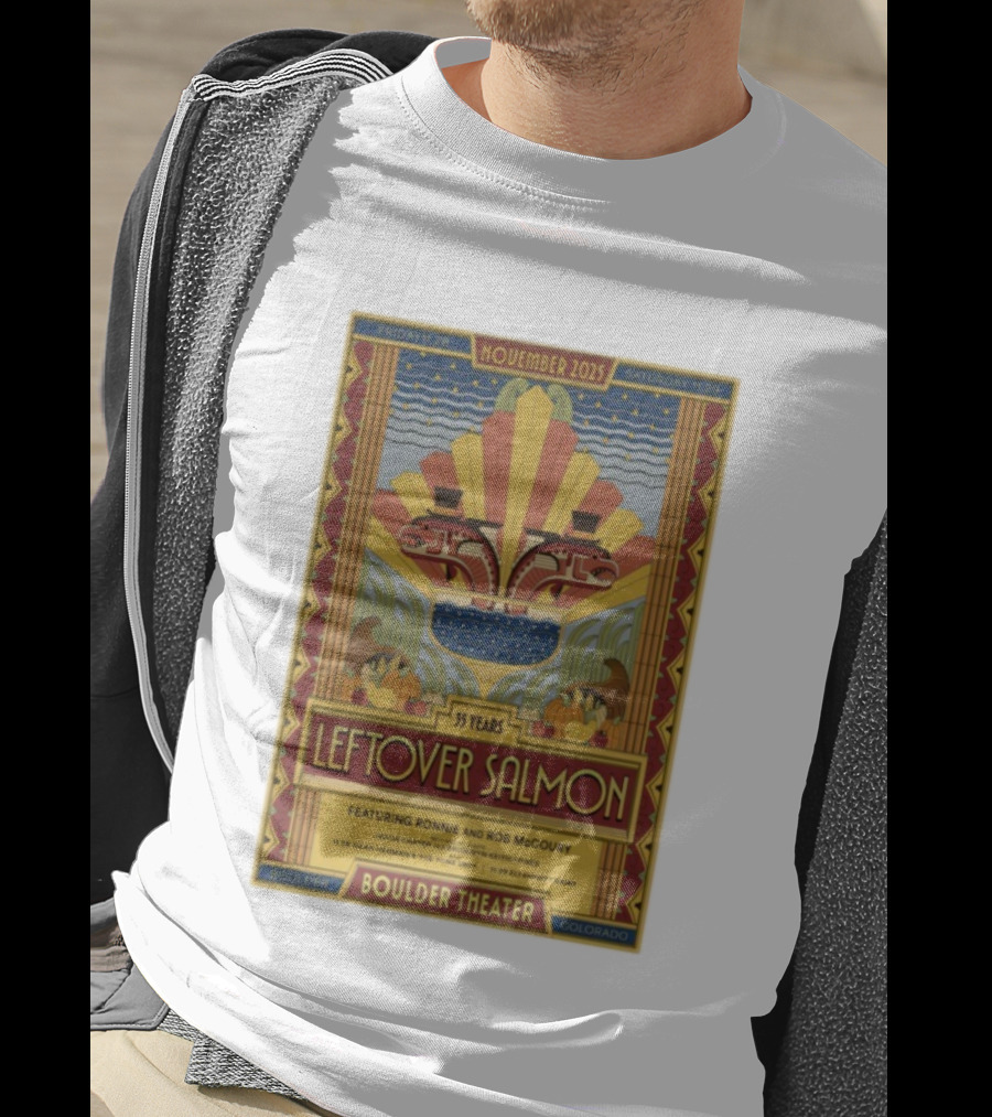 Leftover Salmon 35 Years November 2025 Boulder Theater Featuring Ronnie And Rob McCoury T-Shirt