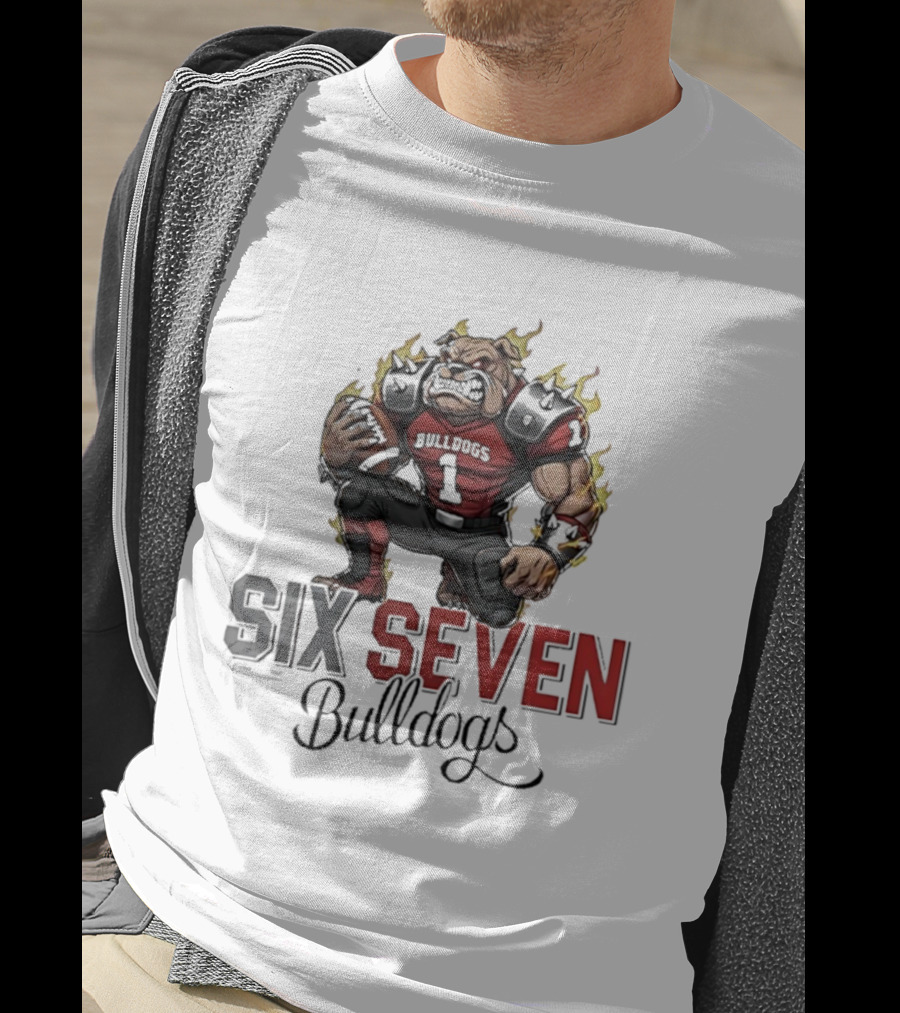 Six Seven Bulldogs Mascot Football Georgia T-Shirt
