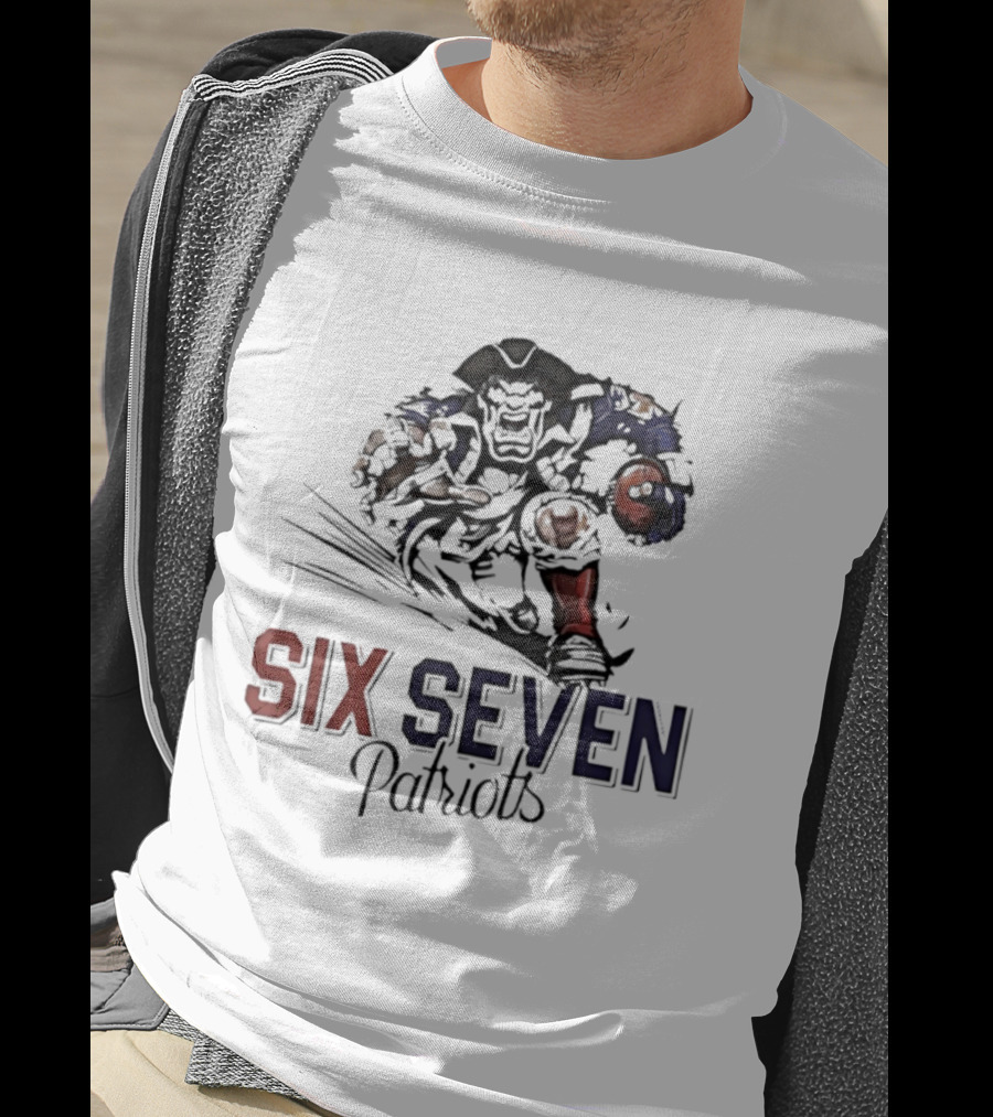 Six Seven Patriots Mascot New England T-Shirt