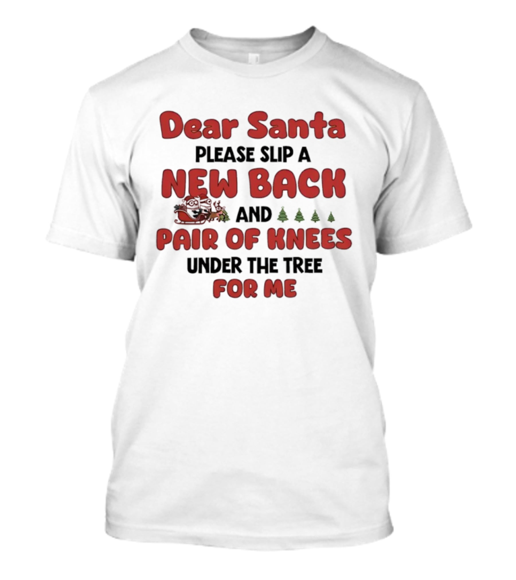 Dear Santa Please Slip A New Back And Pair Of Knees Under The Tree For Me T-Shirt