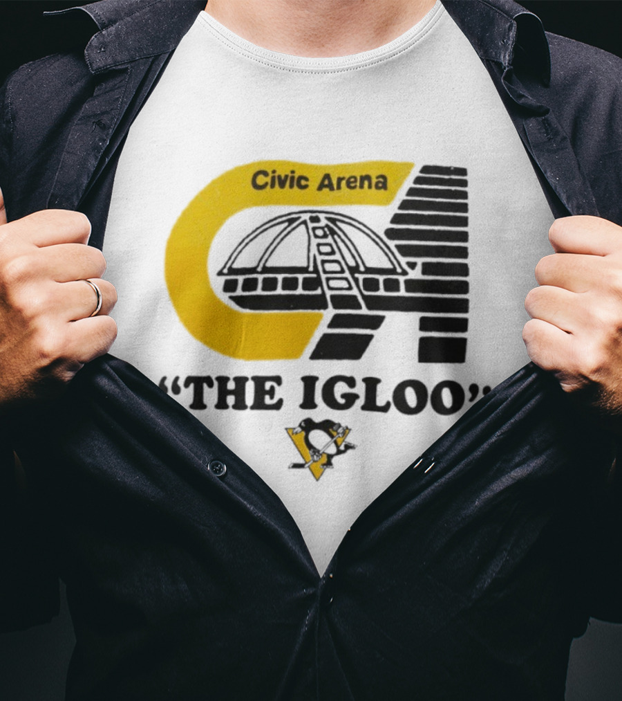 Civic Arena The Igloo Pittsburgh Penguins Retro Style T-Shirt
