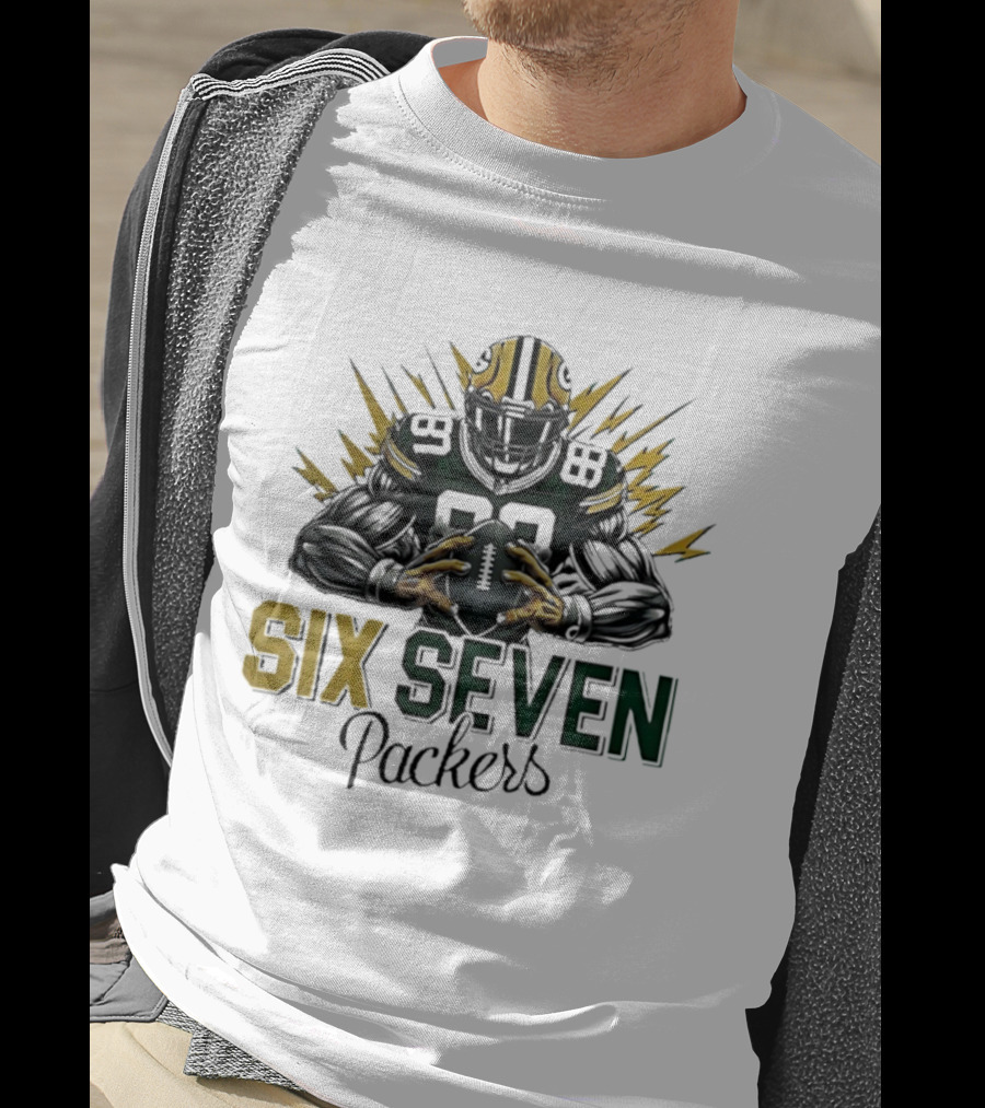 Six Seven Packers Football Player Energy Burst T-Shirt