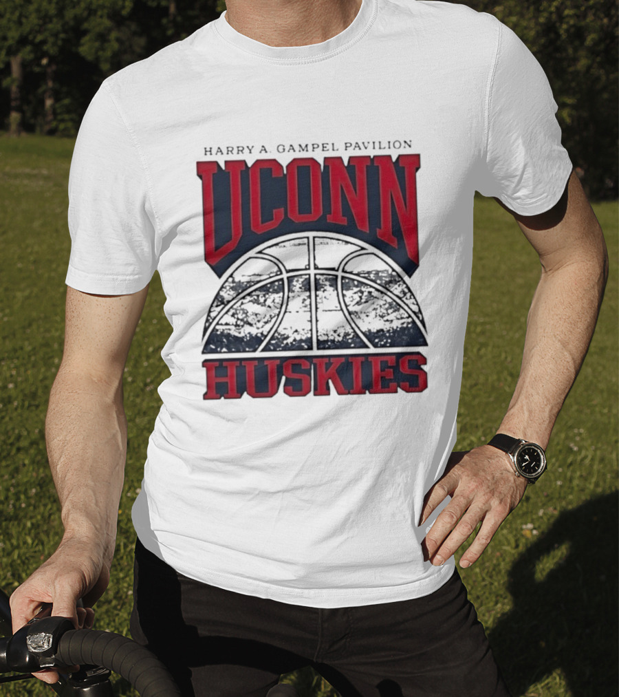 UConn Huskies Harry A Gampel Pavilion Basketball T-Shirt