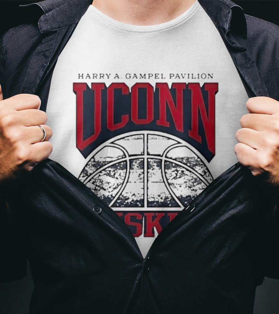 UConn Huskies Harry A Gampel Pavilion Basketball T-Shirt
