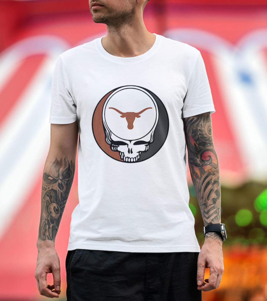 University Of Texas Longhorns Grateful Dead Skull Emblem T-Shirt