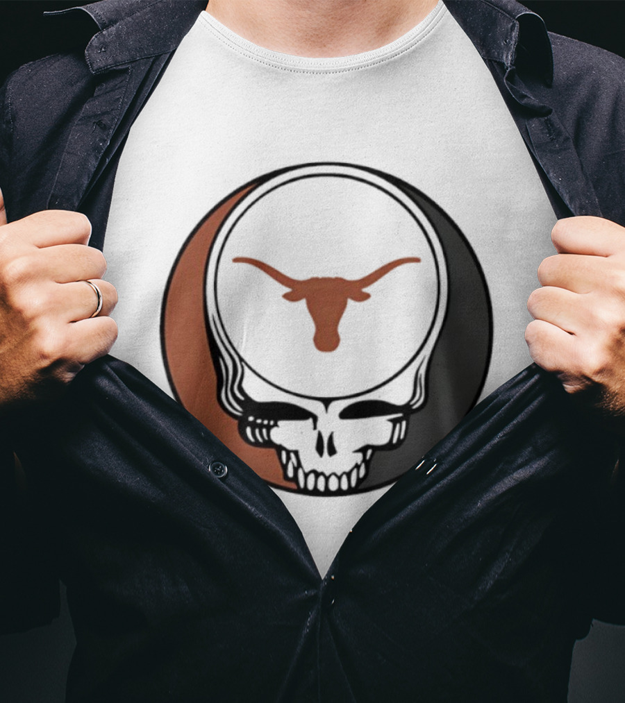 University Of Texas Longhorns Grateful Dead Skull Emblem T-Shirt