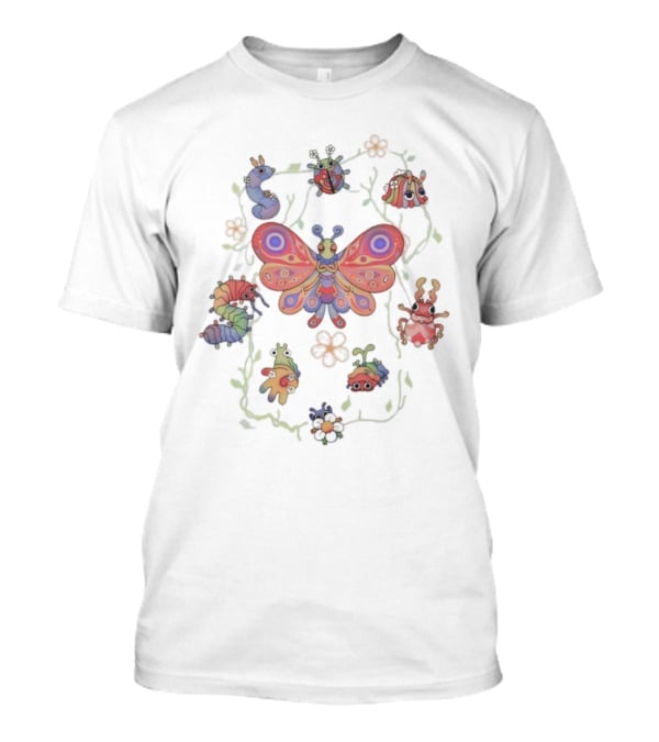 Welcome Home The Bugologists Board Colorful Butterfly Beetles Caterpillars T-Shirt