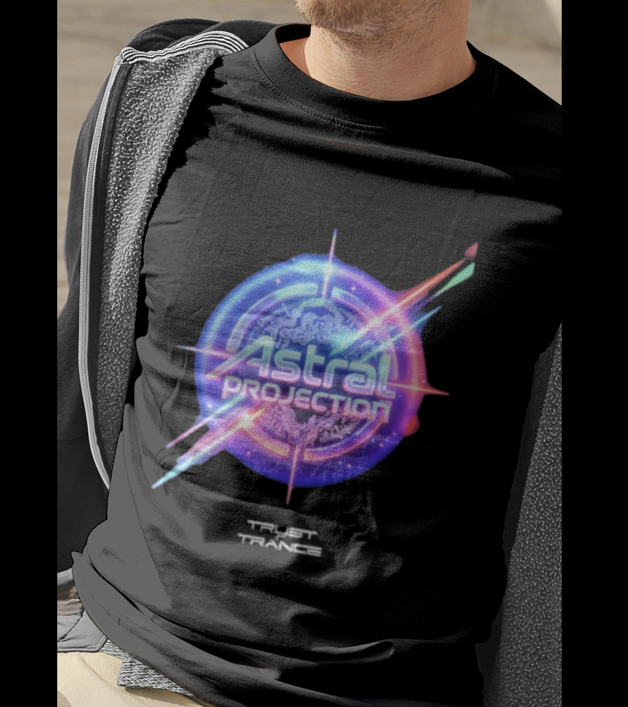 Astral Projection Trust In Trances Psychedelic Journey Circular Emblem T-Shirt