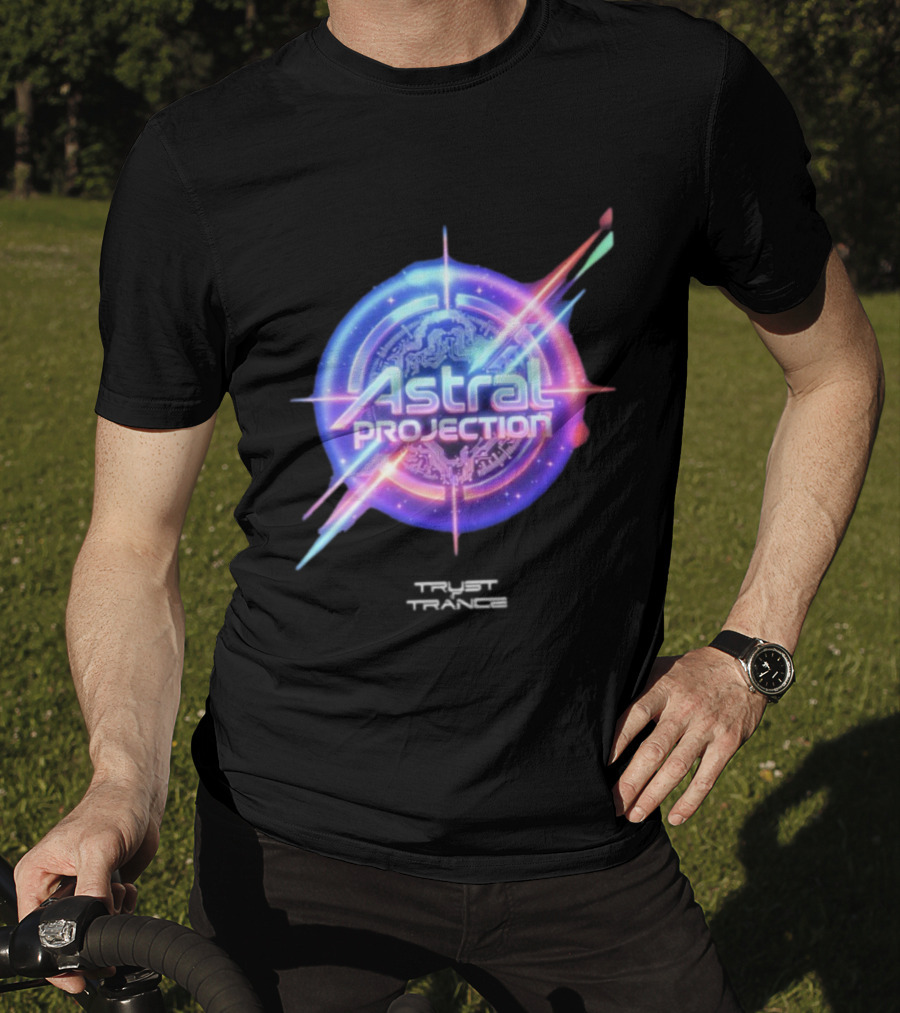Astral Projection Trust In Trances Psychedelic Journey Circular Emblem T-Shirt