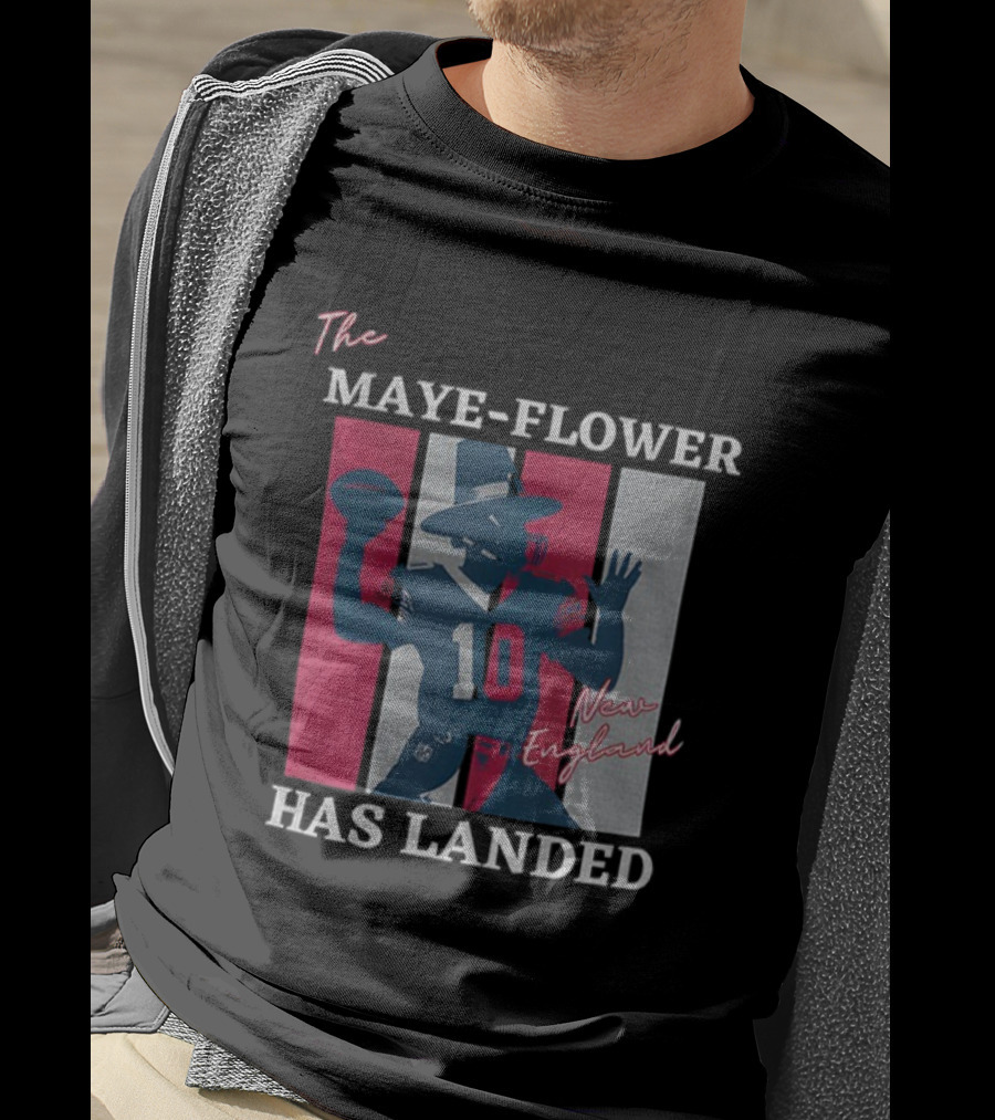 New England Football Pilgrim Drake The Maye-flower Has Landed T-Shirt