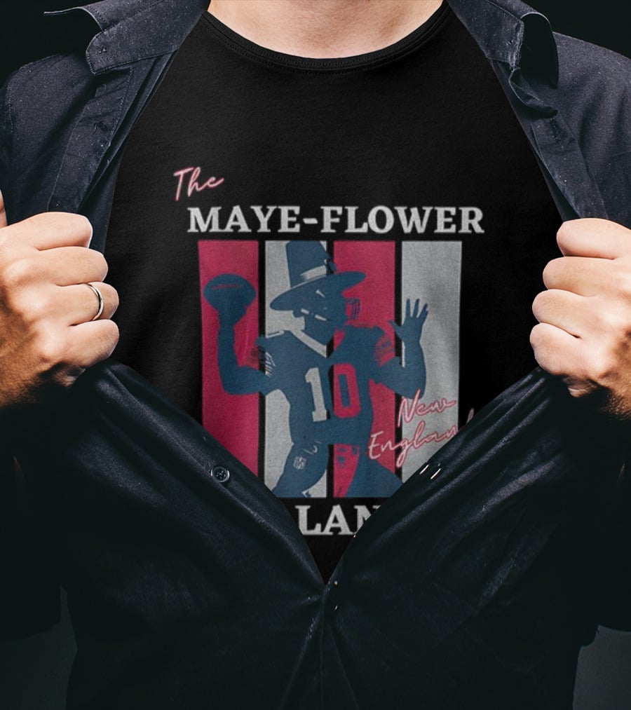 New England Football Pilgrim Drake The Maye-flower Has Landed T-Shirt