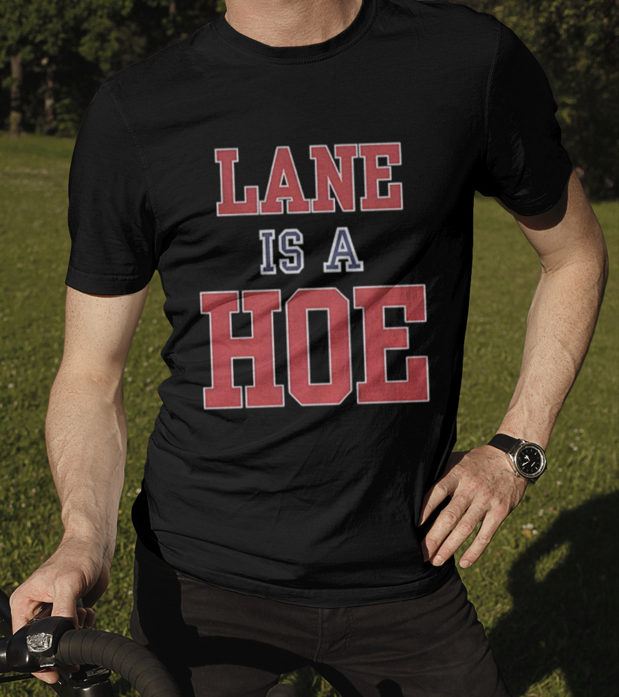 Lane Kiffin Hoe Joke Text Bold Red Blue T-Shirt