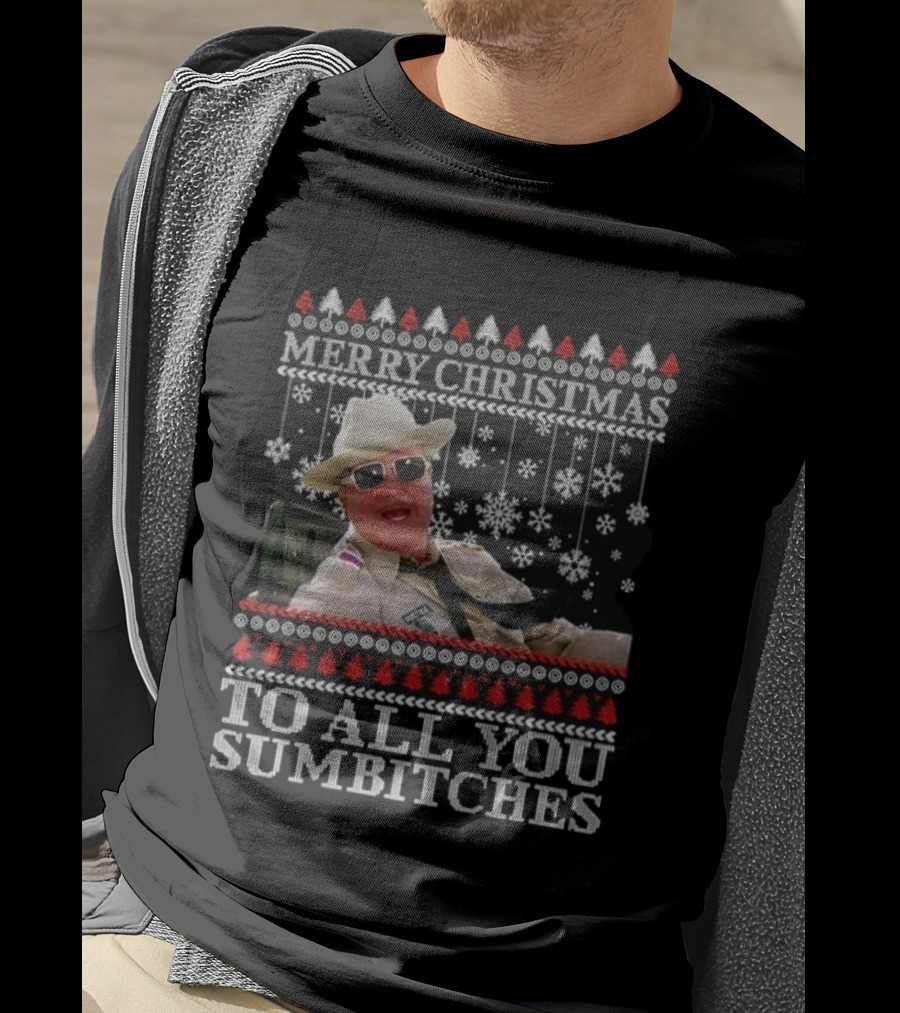 Merry Christmas To All You Sumbitches Smokey And The Bandit Ugly Christmas T-Shirt