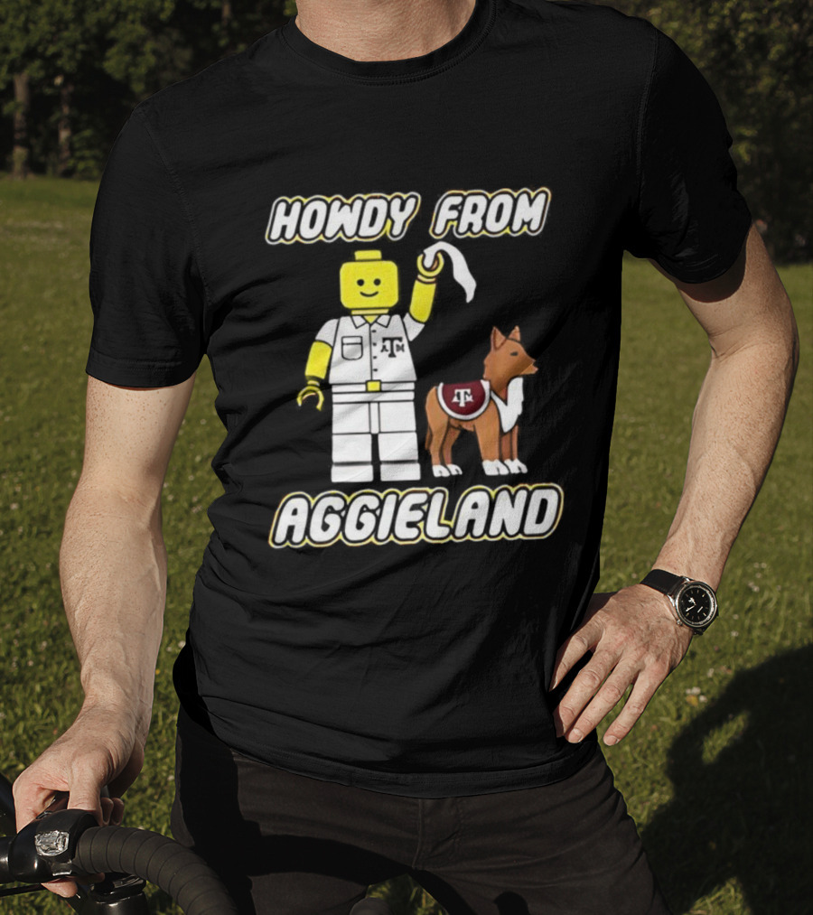 Howdy From Aggieland Texas A&M University Alamo Aggies Lego T-Shirt