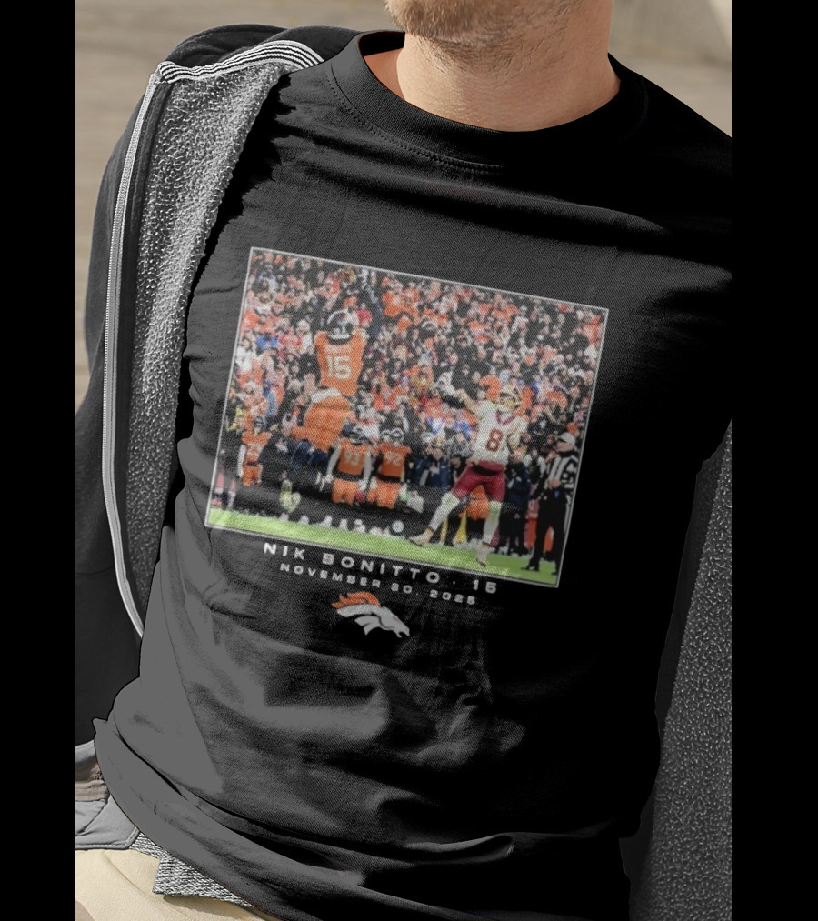 Nik Bonitto 15 Denver Broncos November 30 2022 NFL Highlights Week 13 T-Shirt