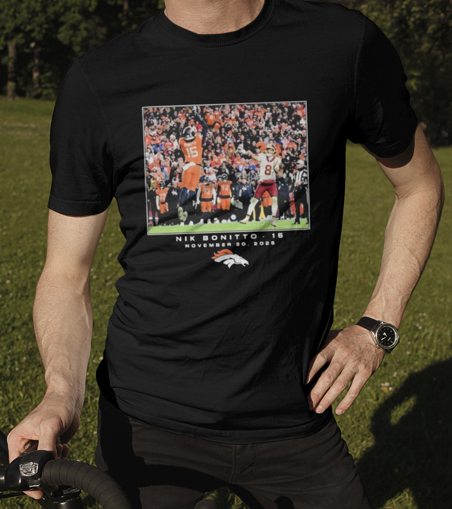 Nik Bonitto 15 Denver Broncos November 30 2022 NFL Highlights Week 13 T-Shirt