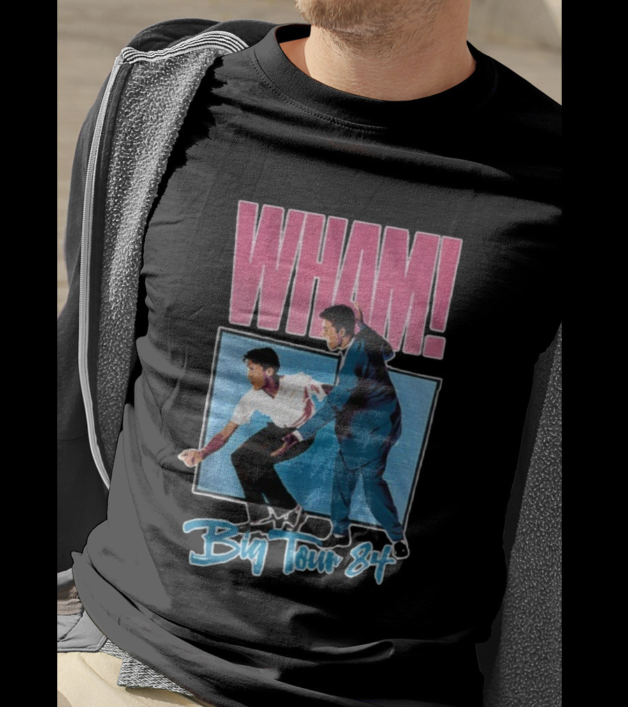 WHAM! Big Tour 84 Concert Singer Stage Action T-Shirt