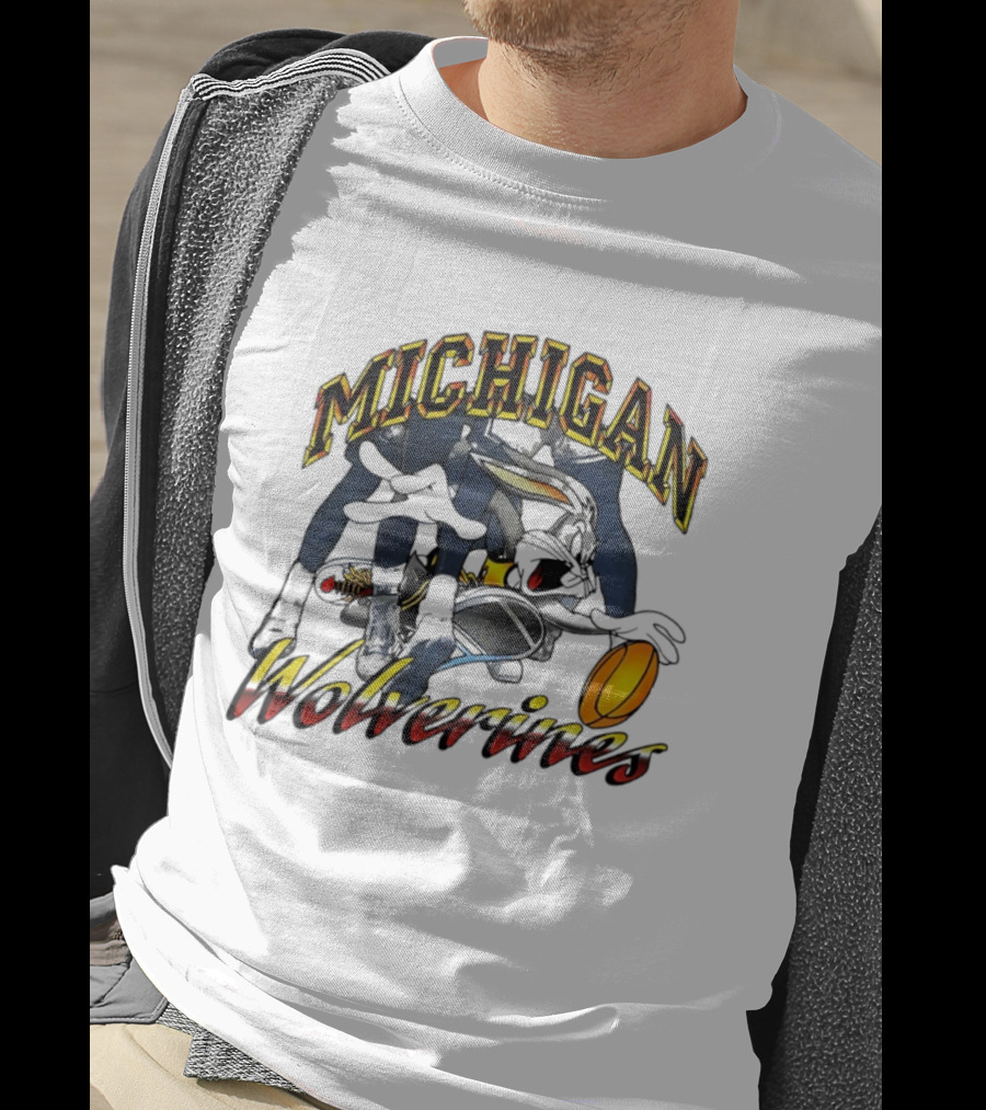Bugs Bunny Michigan Wolverines Basketball Humor T-Shirt