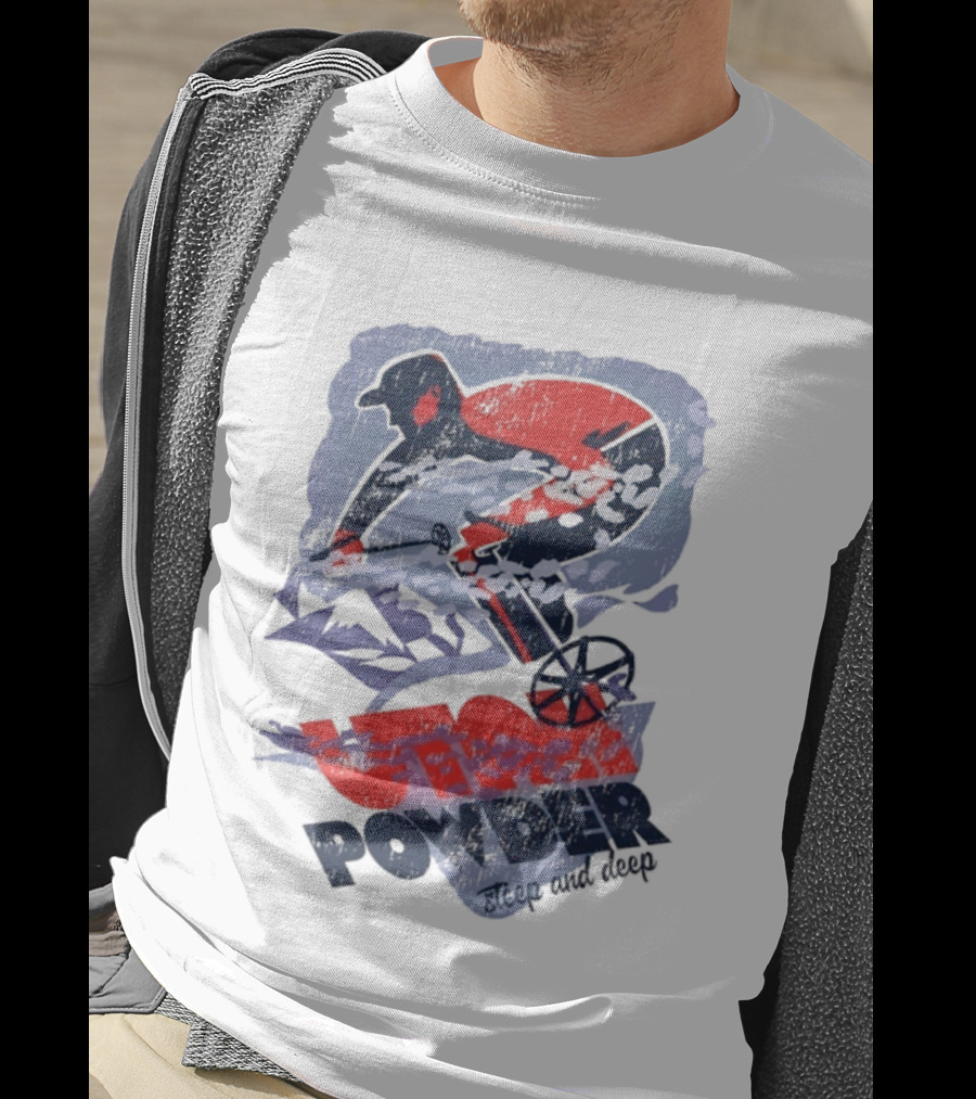 Utah Utes Football Steep Powder Skiing T-Shirt