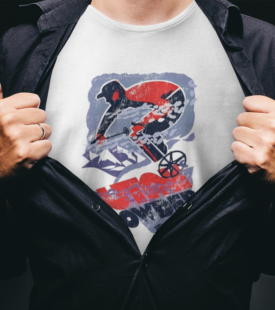 Utah Utes Football Steep Powder Skiing T-Shirt