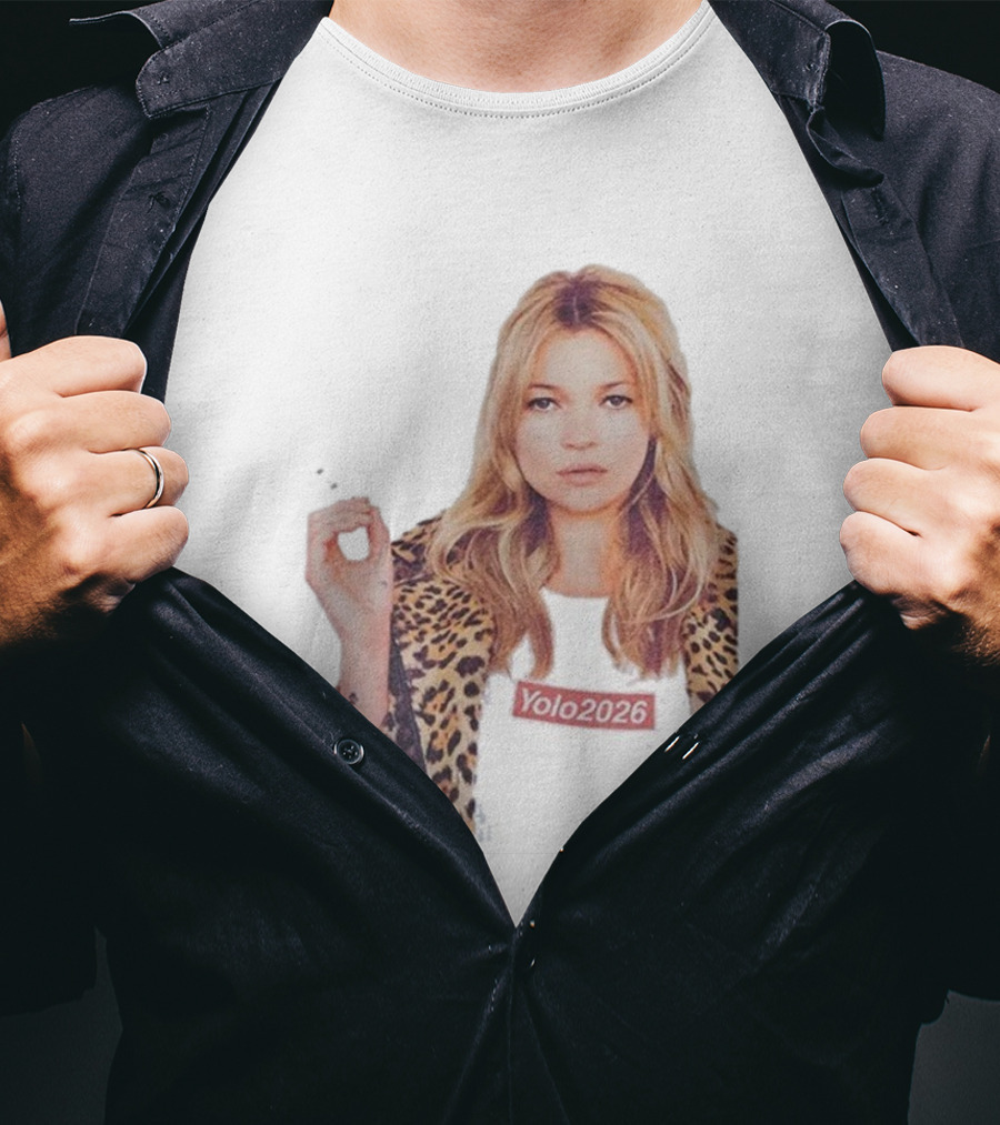 Shimmi Yolo 2026 Kate Moss Leopard Print Style T-Shirt