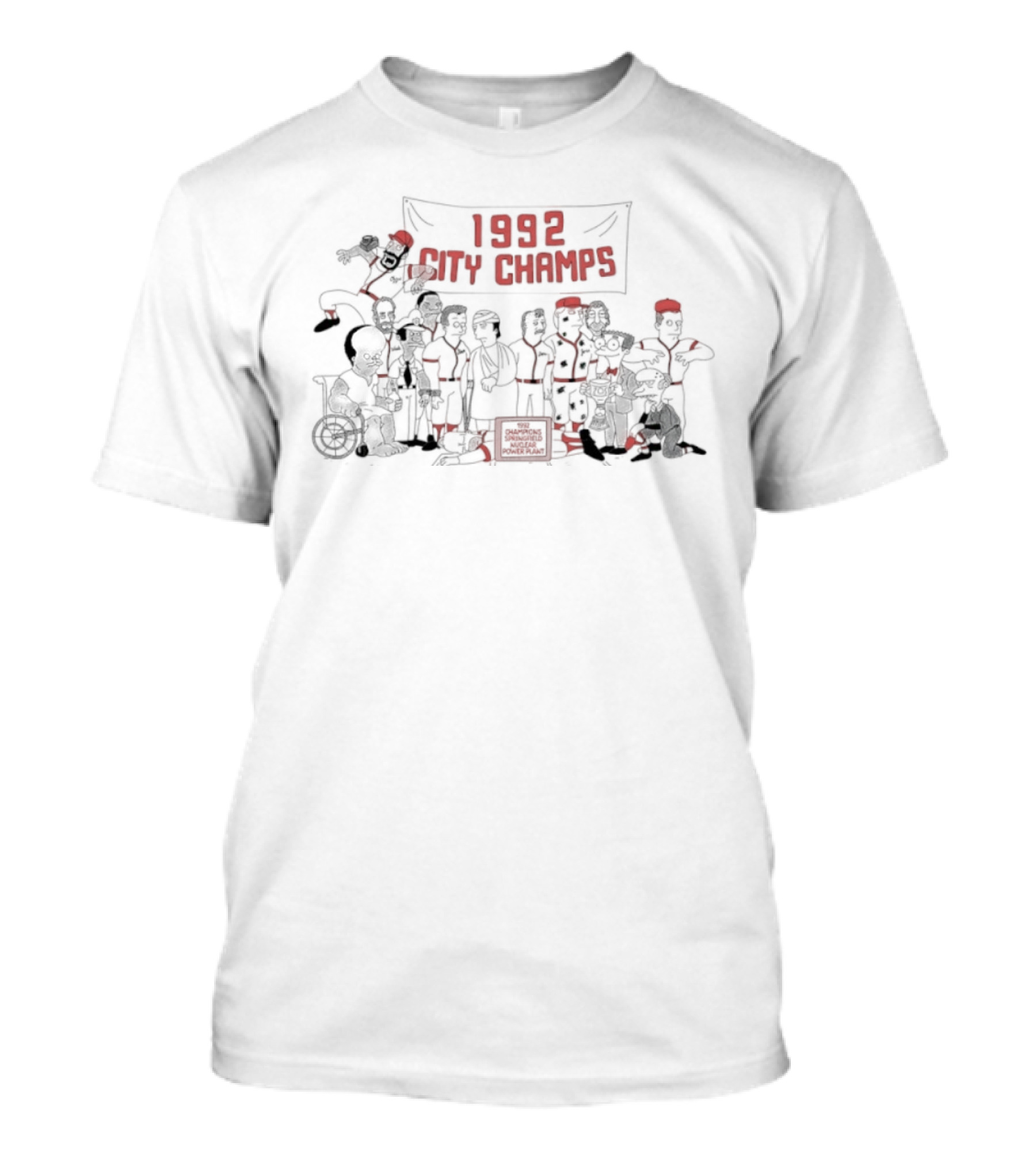 1992 City Champs The Simpsons Homer At The Bat T-Shirt