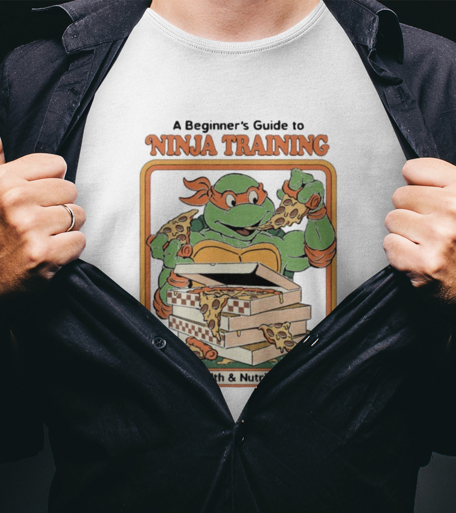 A Beginner’s Guide To Ninja Training Pizza Eating Health And Nutrition T-Shirt