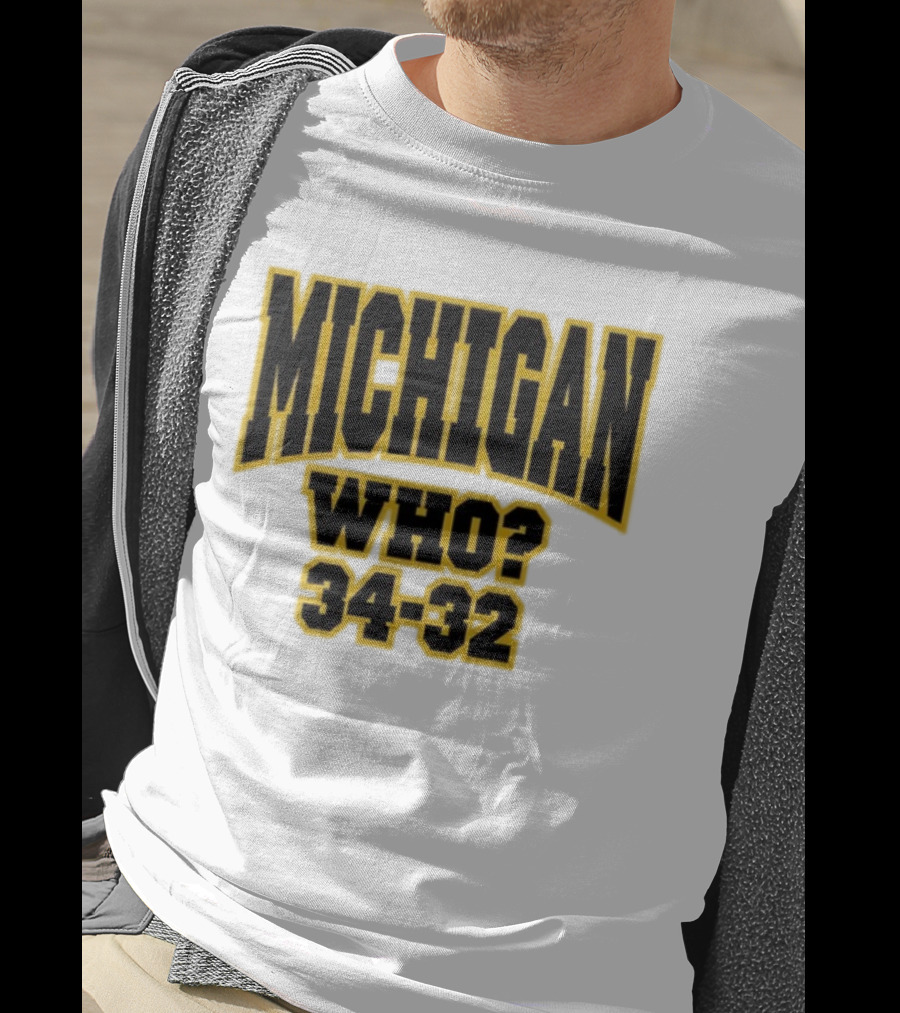 Michigan Who 34-32 T-Shirt