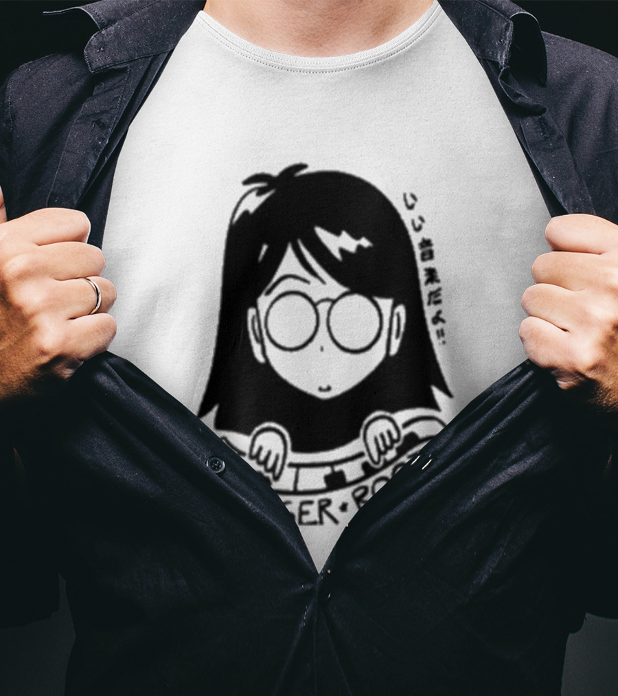 Ginger Root Cam Face Character Illustration T-Shirt