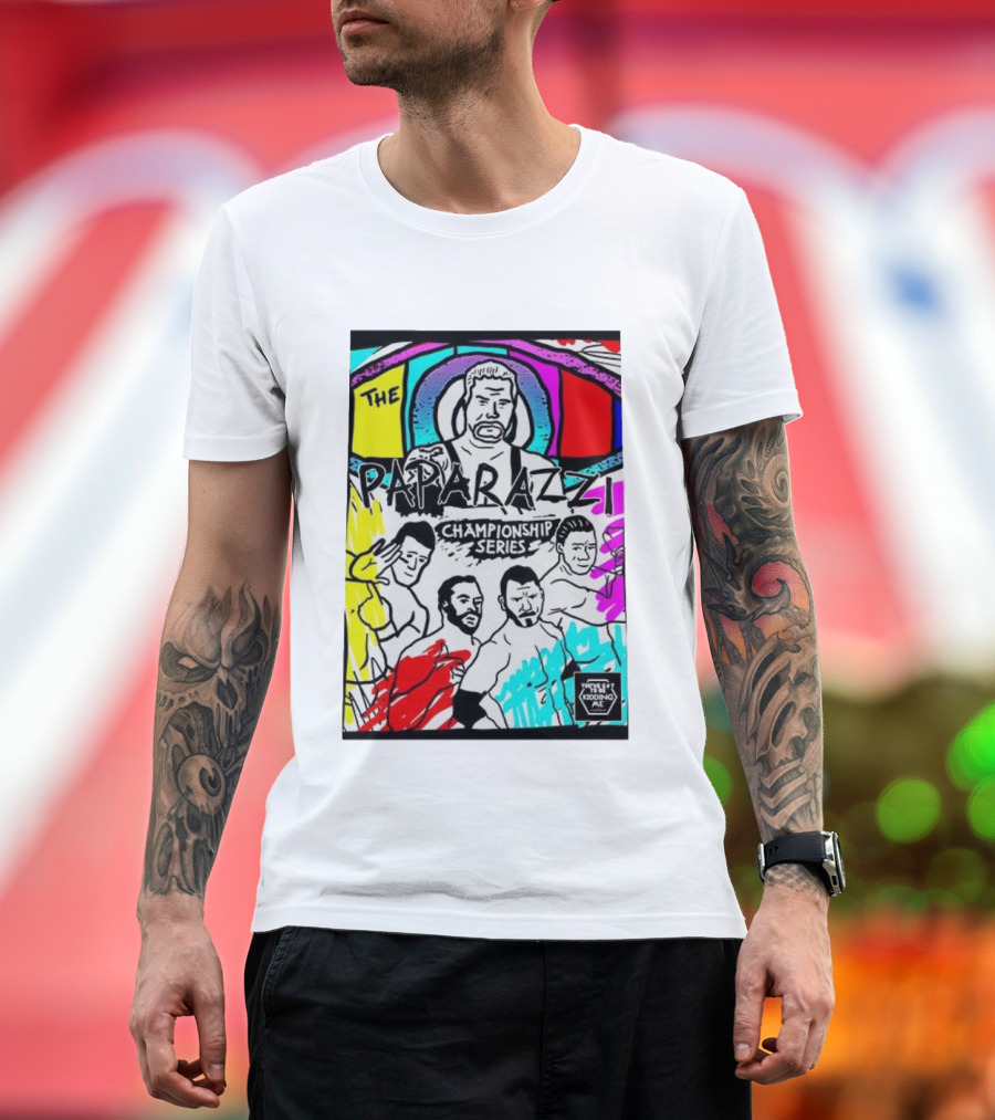 The Paparazzi Championship Series Vibrant Retro Wrestling Art T-Shirt