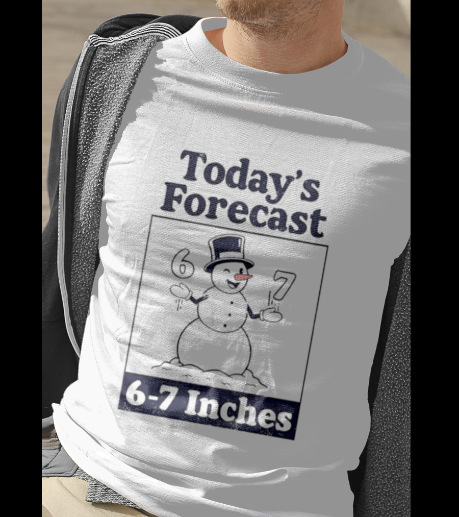 Today's Forecast Snowman 6-7 Inches T-Shirt