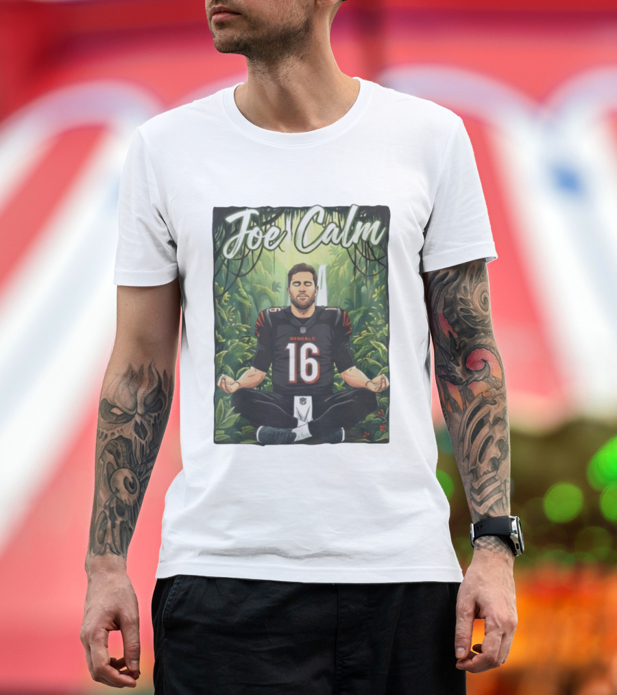 Joe Calm Joe Flacco Cincinnati Bengals Meditation 16 T-Shirt