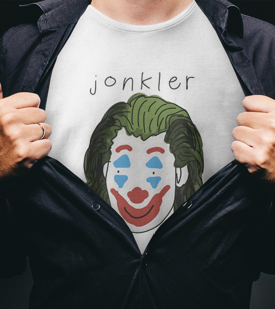 Jonkler Joker Face Green Hair Clown Makeup T-Shirt