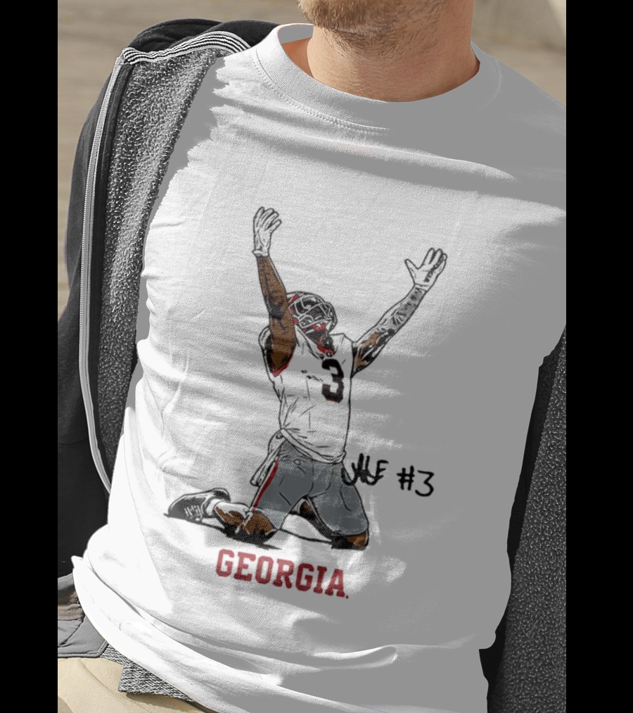 Nate Frazier Georgia Bulldogs Football NFL #13 End Zone Celebration T-Shirt