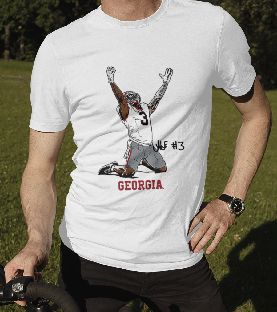 Nate Frazier Georgia Bulldogs Football NFL #13 End Zone Celebration T-Shirt