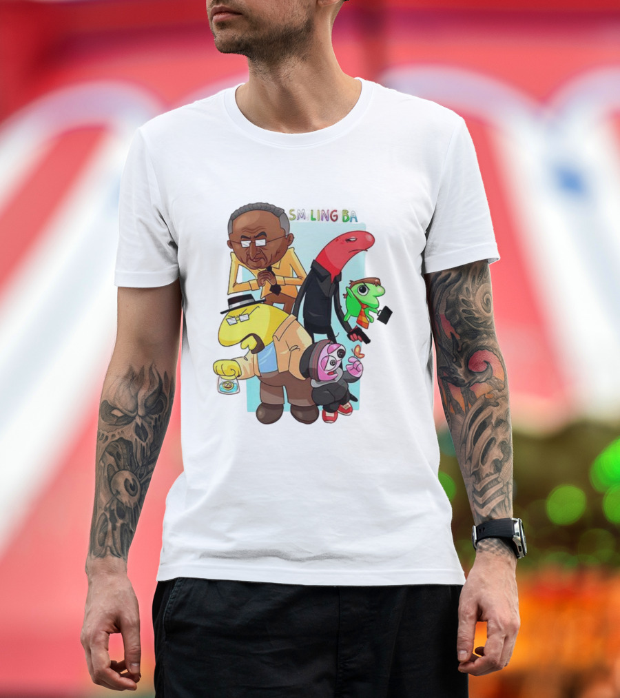 Smiling Bad Characters Friends Cartoon Style T-Shirt