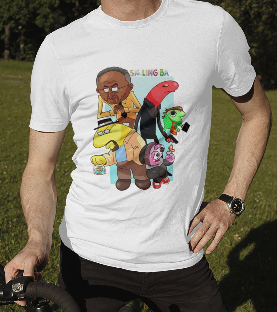 Smiling Bad Characters Friends Cartoon Style T-Shirt