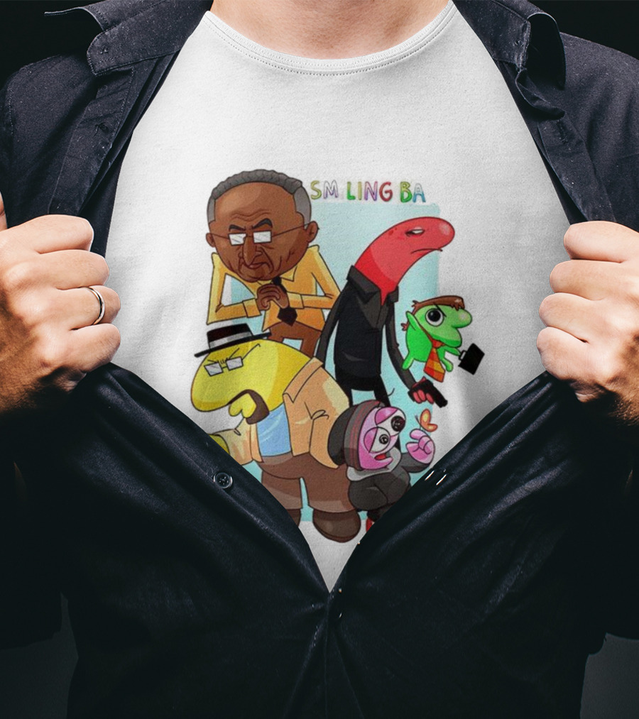 Smiling Bad Characters Friends Cartoon Style T-Shirt