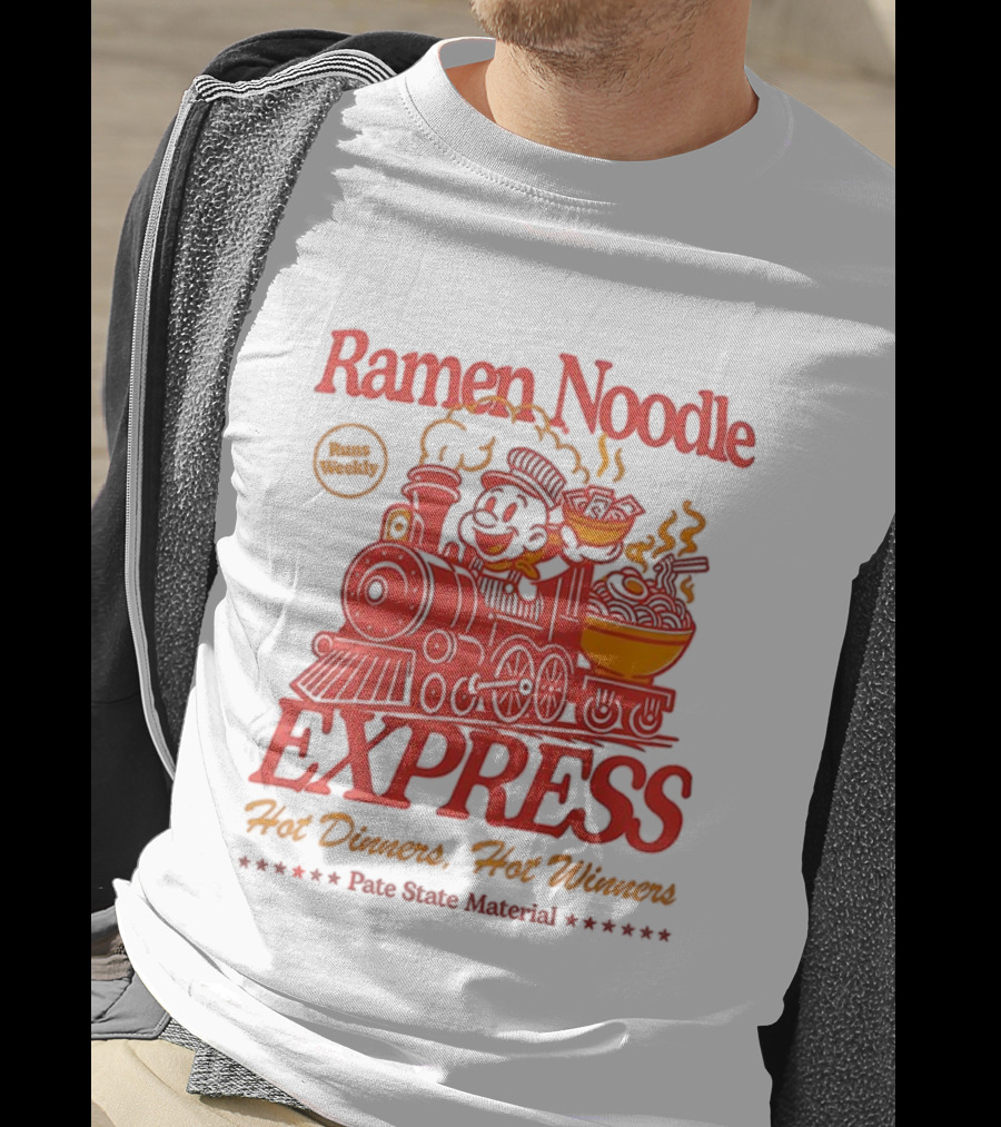 Ramen Noodle Express Hot Dinners Hot Winners Fun Steam Material T-Shirt