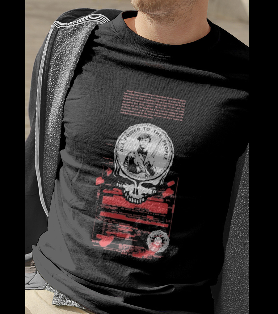 Grateful Dead War Memorial Benefit Huey P Newton Bobby Seale Power To The People T-Shirt