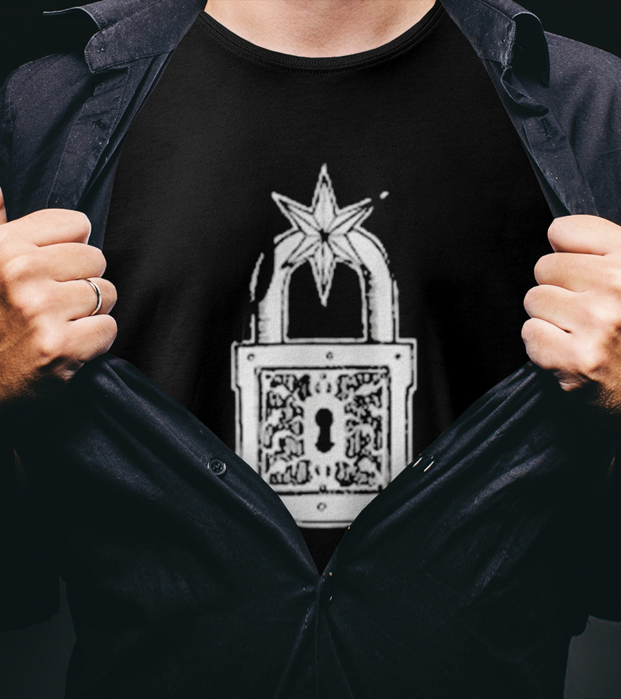 Deafheaven Lock Padlock Star Icon Design T-Shirt