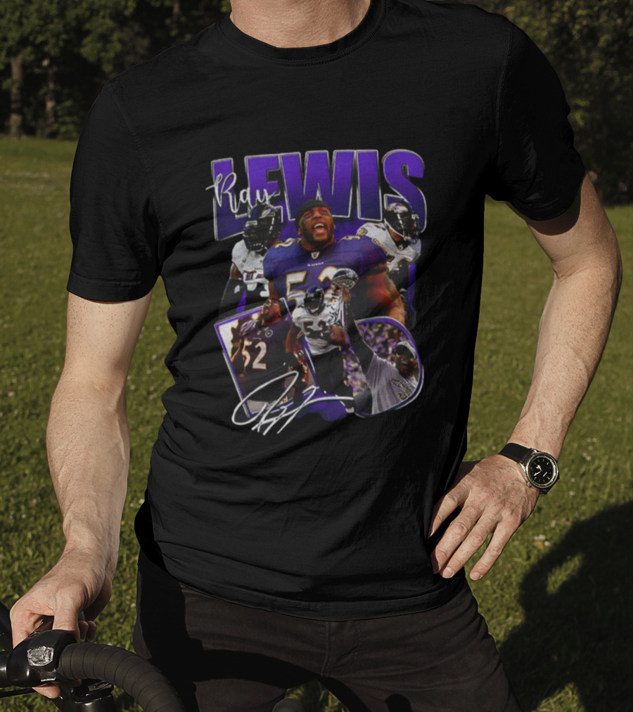 Ray Lewis Baltimore Ravens NFL Football Vintage 52 T-Shirt