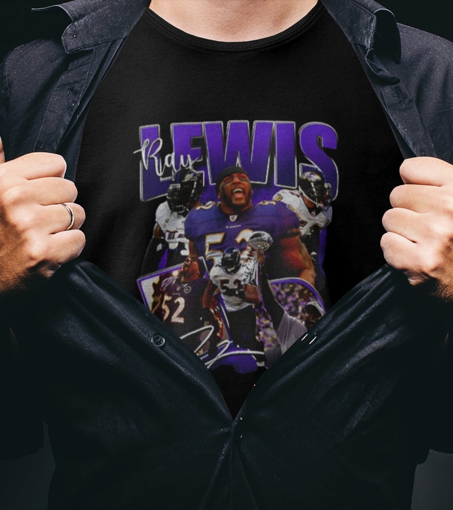 Ray Lewis Baltimore Ravens NFL Football Vintage 52 T-Shirt