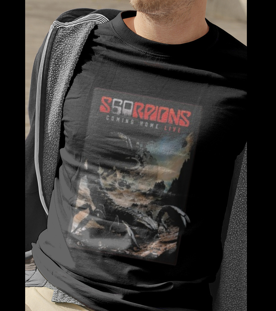Scorpions Coming Home Live Cover 2025 2026 Vintage Concert Tour Merchandise T-Shirt