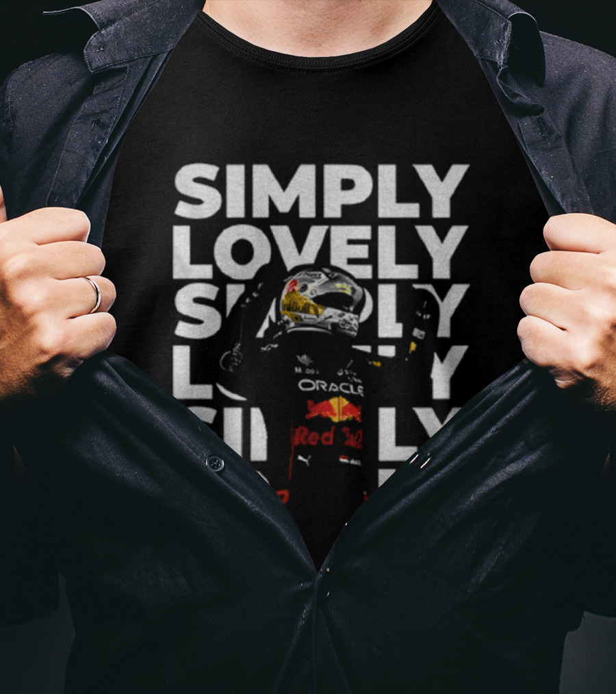 Max Verstappen Simply Lovely Oracle Red Bull Racing F1 Motorsport T-Shirt