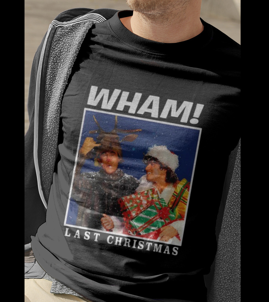 WHAM George Michael Last Christmas Vintage Holiday Scene T-Shirt