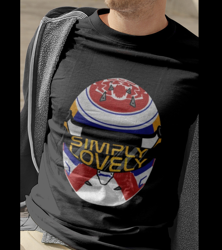 Simply Lovely Max Verstappen Racing Helmet Red White Blue Design T-Shirt