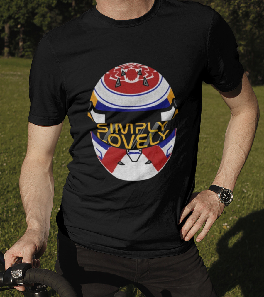 Simply Lovely Max Verstappen Racing Helmet Red White Blue Design T-Shirt